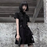 Grunge Gothic Cross Skirt Dress